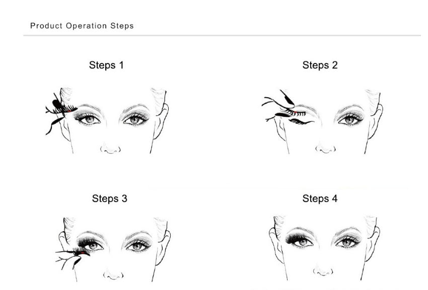 Four magnet magnet false eyelashes